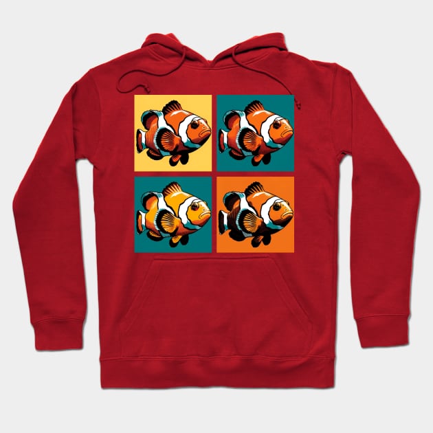 Pop Clownfish - Cool Aquarium Fish Hoodie by PawPopArt